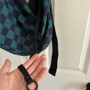 BAGGU Bags Baggu Navy Green Checkerboard Medium Crescent